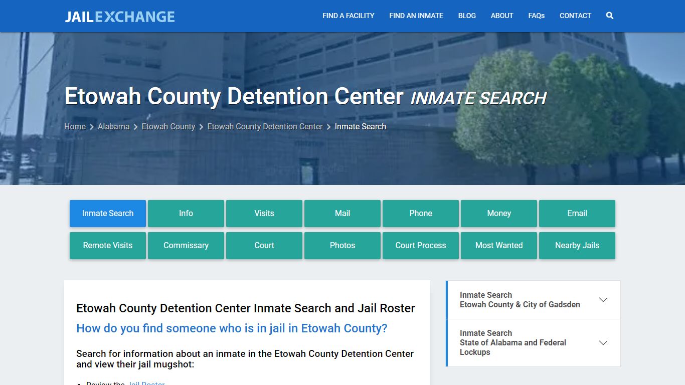 Inmate Search: Roster & Mugshots - Etowah County Detention Center, AL